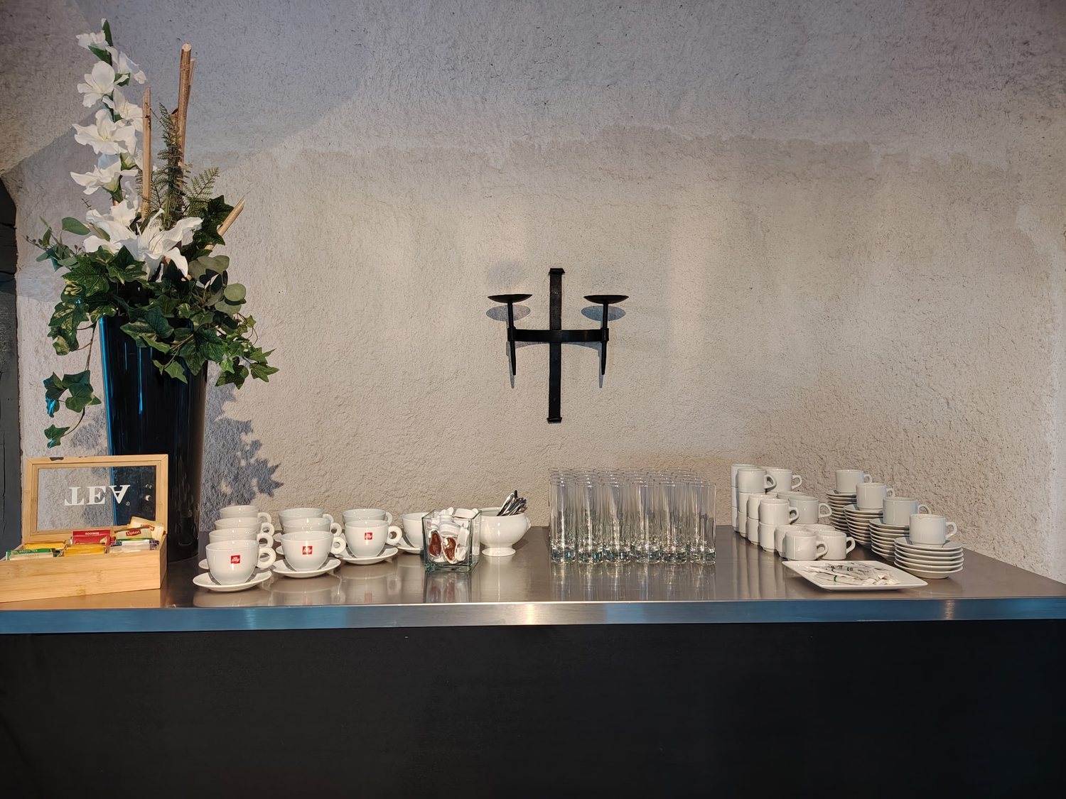 Pause café dressée pour un séminaire